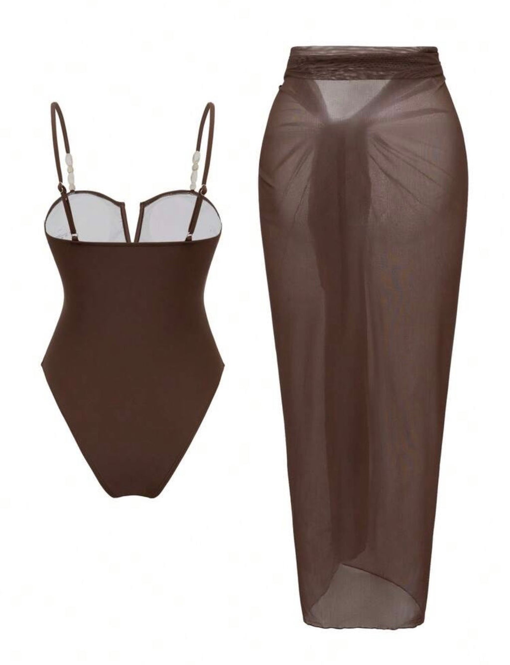 Traje de baño café