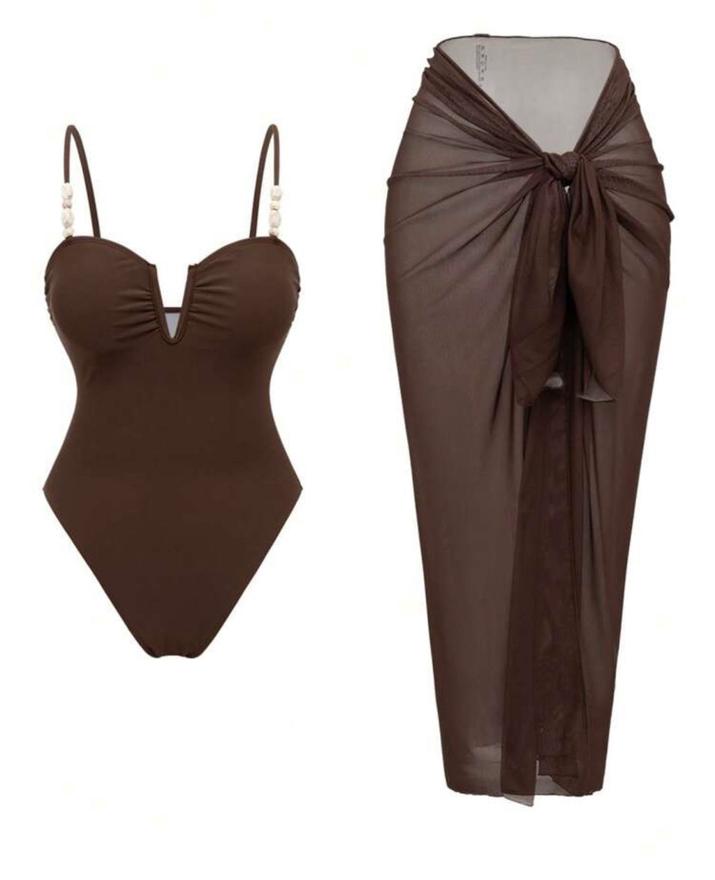 Traje de baño café